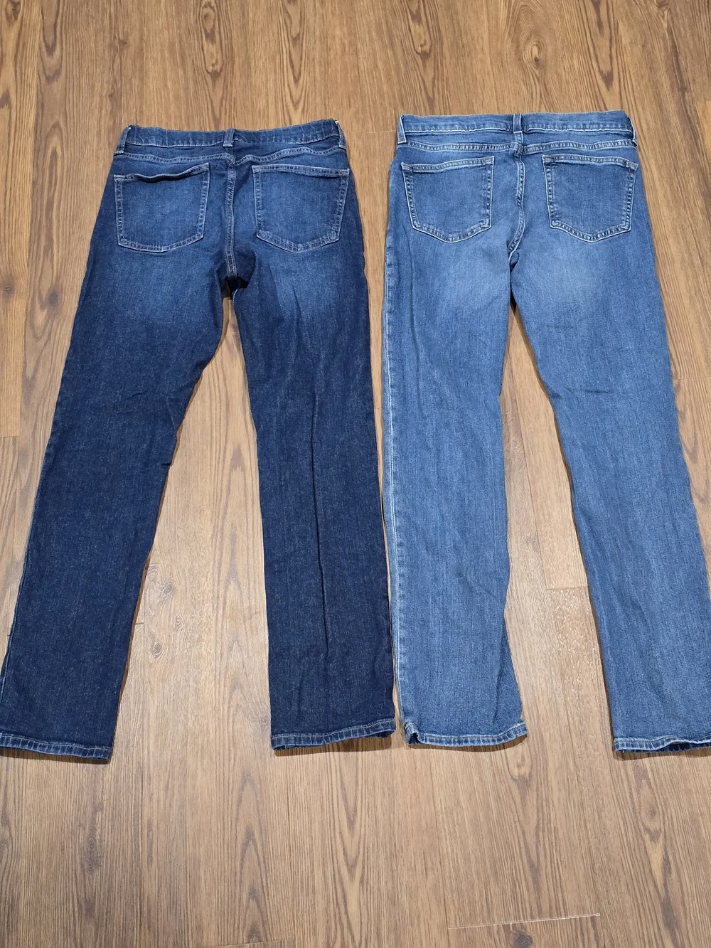 2 Pairs Of Old Navy Boys Straight Jeans - Dark Wash & Light Wash